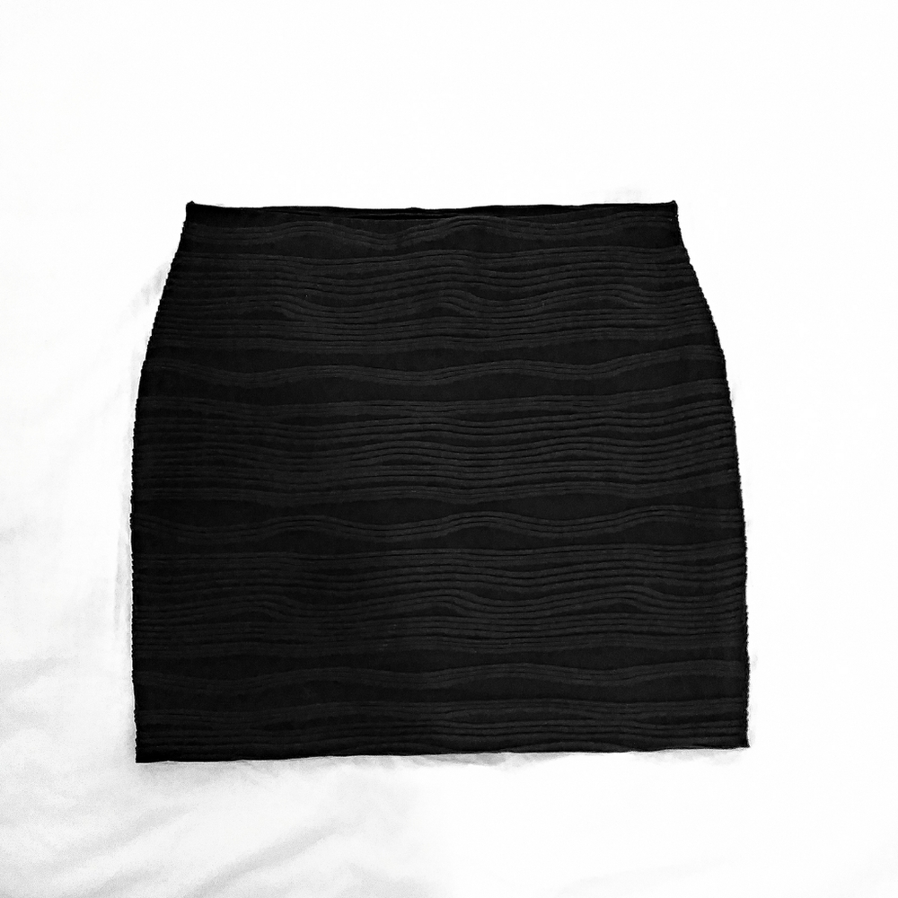 Black Mini Pencil Skirt Stretchy